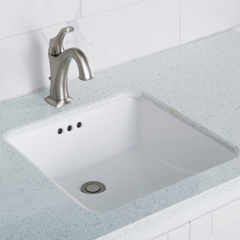 KCU231 Kraus Elavo Ceramic Square Undermount Bathroom Sink with